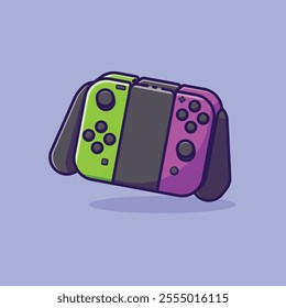 Simple game console Nin tendo Switch cartoon vector illustration Collection of game console concept icon isolated