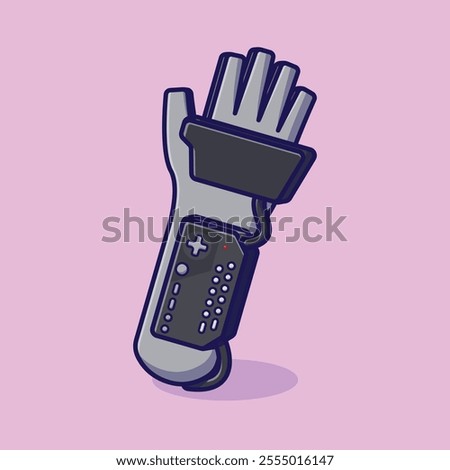 Simple game console Nin tendo Power Glove cartoon vector illustration Collection of game console concept icon isolated