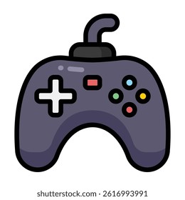 Simple Game Controller colorful icon. The icon can be used for websites, print templates, presentation templates, illustrations, etc	