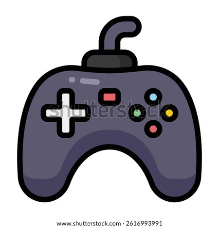 Simple Game Controller colorful icon. The icon can be used for websites, print templates, presentation templates, illustrations, etc	