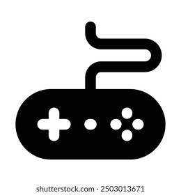 Simple Game Controller glyph icon. The icon can be used for websites, print templates, presentation templates, illustrations, etc
