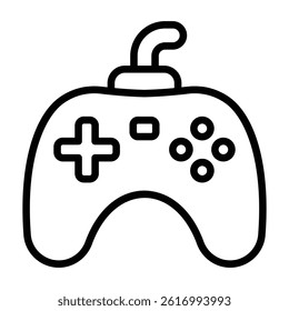 Simple Game Controller outline icon. The icon can be used for websites, print templates, presentation templates, illustrations, etc	