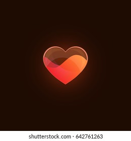 Simple game design. Red heart can be use for website