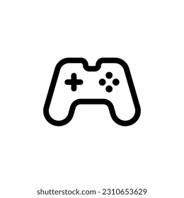 Simple Game Joypad Icon Symbol Black Outline High Quality Vector. EPS10