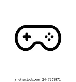 Icono de línea de juego simple aislado sobre un fondo blanco