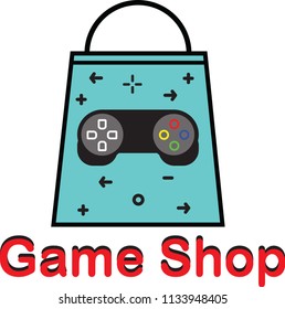 Simple Game logo, logo shop , logo game