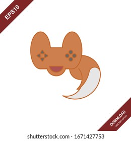 Simple Game pad concept logo vector design
