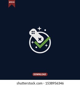 Simple game stick concept logo vector design