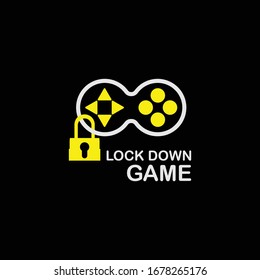 Simple game stick concept logo icon vector design