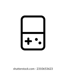 Sencillo símbolo de icono de Gameboy Símbolos de contorno negro Vector de alta calidad. EPS10