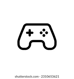 Simple Gamepad Icon Symbol Black Outline High Quality Vector. EPS10