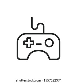 Simple gamepad line icon. Stroke pictogram. Vector illustration isolated on a white background. Premium quality symbol. Vector sign for mobile app and web sites.