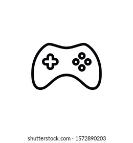 Simple gamepad line icon. Stroke pictogram. Vector illustration isolated on a white background. Premium quality symbol. Vector sign for mobile app and web sites.