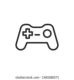 Simple gamepad line icon. Stroke pictogram. Vector illustration isolated on a white background. Premium quality symbol. Vector sign for mobile app and web sites.
