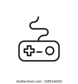Simple gamepad line icon. Stroke pictogram. Vector illustration isolated on a white background. Premium quality symbol. Vector sign for mobile app and web sites.