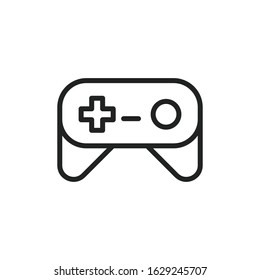 Simple gamepad line icon. Stroke pictogram. Vector illustration isolated on a white background. Premium quality symbol. Vector sign for mobile app and web sites.