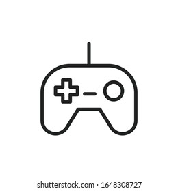 Simple gamepad line icon. Stroke pictogram. Vector illustration isolated on a white background. Premium quality symbol. Vector sign for mobile app and web sites.