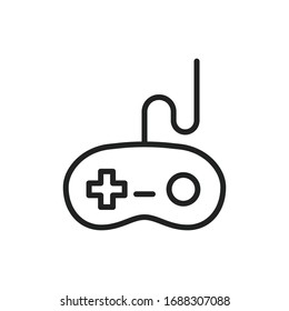 Simple gamepad line icon. Stroke pictogram. Vector illustration isolated on a white background. Premium quality symbol. Vector sign for mobile app and web sites.