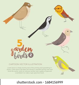 Einfache Gartenvogel-Vektorillustration-Illustration. Gut für Design-Objektelement auf allen Medien. 