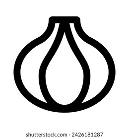 Simple garlic icon. Vegetable icon. Vector.