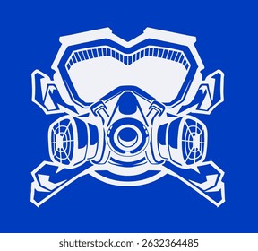 SIMPLE GAS MASK LOGO DESIGN VECTOR FILE - COOL DESIGN AND SUITABLE FOR YOUR DESIGN NEEDS