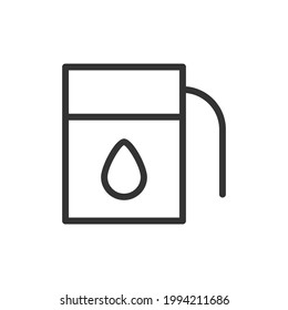 Simple gas station line icon. Premium symbol in stroke style. Design of gas station icon. Vector illustration.