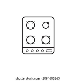 Simple Gas Stove Vector Design Icon