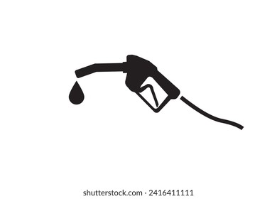 Simple gasoline pump nozzle icon.Gas station icon. Flat design style vector.