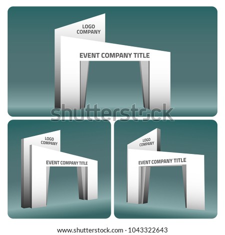 simple gate entrance abstract style vector editable