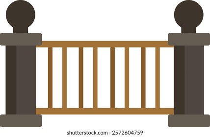 Simple Gate and Fence Illustration