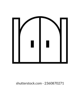 Simple gate icon. Entrance. Vector.