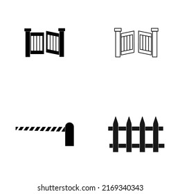 simple gate icon illustration design