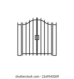 simple gate icon illustration design