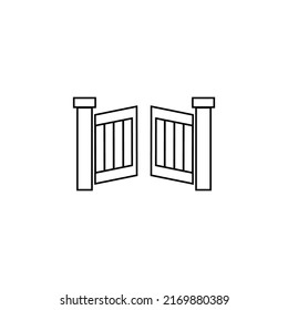 simple gate icon illustration design