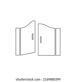 simple gate icon illustration design