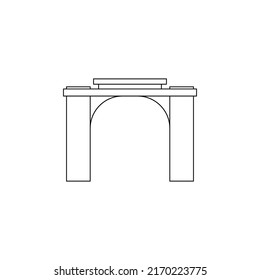 diseño de ilustración de icono de puerta simple