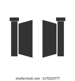 simple gate icon illustration design