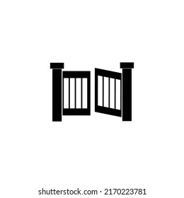 diseño de ilustración de icono de puerta simple