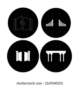 diseño de ilustración de logotipo de puerta simple
