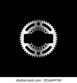 simple Gear and Bearing in emblem image graphic icon logo design abstract concept vector stock. Can be used as a symbol related to mechanic.