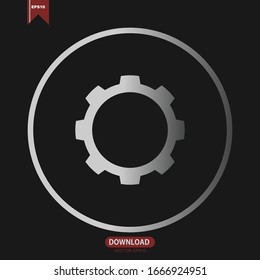 Simple Gear concept logo icon template vector illustration design