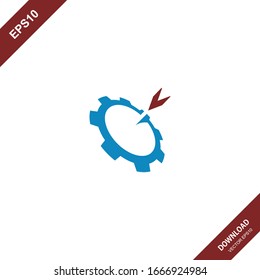 Simple Gear concept logo icon template vector illustration design