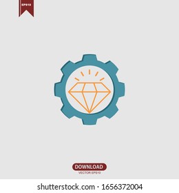Simple gear concept logo vector design