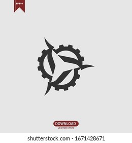 Simple Gear concept logo vector design