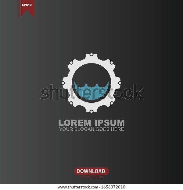 Simple gear concept logo\
vector design