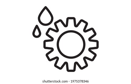 Simple gear drop logo icon element and template vector image