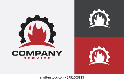 the simple gear fire logo