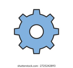 Vector de ilustración de icono de engranaje simple