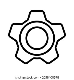Simple gear icon, Setting icon on withe backround. EPS 10.