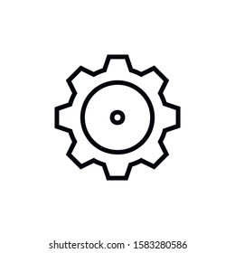Simple gear line icon. Stroke pictogram. Vector illustration isolated on a white background. Premium quality symbol. Vector sign for mobile app and web sites.